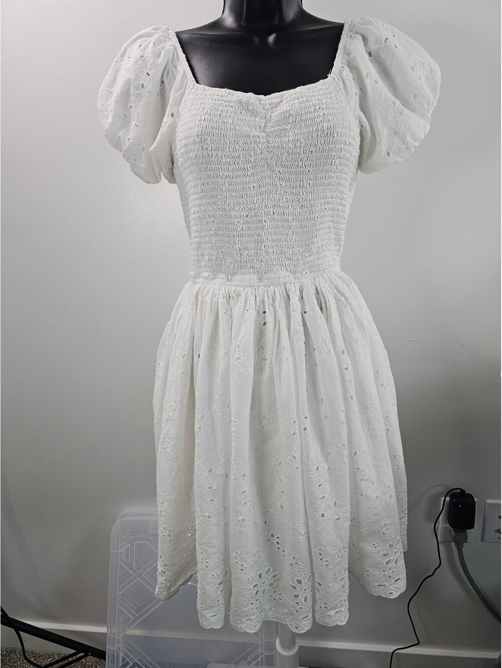 Ivy City Co. White Eyelet Dress